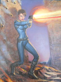 Joe Chiodo - Maria Hill - Illustration originale