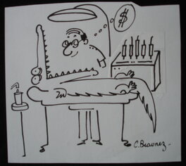 Catherine Beaunez - Un crocodile chez le dentiste ! - Original Illustration