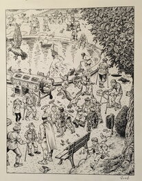 Jean Solé - Jean Solé - Superdupont tome 7 : In vitro Veritas - Planche originale