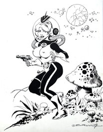 Newton Burcham - Rana RAYGUN - Illustration originale