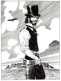Ralph Meyer - Undertaker - Jonas Crow - Mister Prairie - Illustration originale