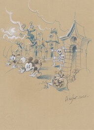 Alexis Nesme - Mickey et Donald - Illustration originale