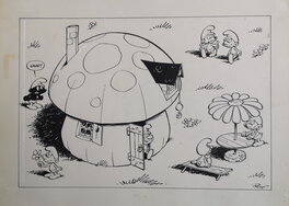 Peyo - Schlümpfe - Illustration originale