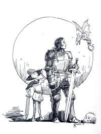 Gary Gianni - Sir Duncan the Tall and Egg - Illustration originale