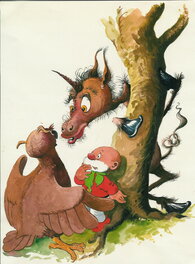 Jean Dulieu - Paulus de Boskabouter - Margriet/Bobo - Original Illustration