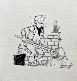 Tibet - " apprendre à construire " - " leren bouwen " - Comic Strip