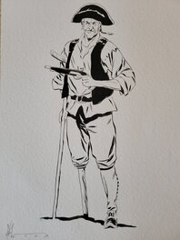 Stefano Carloni - Triple pattes, Barbe rouge - Illustration originale