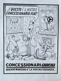 Benito Jacovitti - Concessionari Fiat - Planche originale