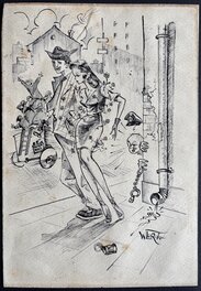 Lina Wertmüller - Vignetta satirica - Illustration originale