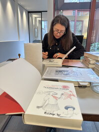 The artist at work The artist at work