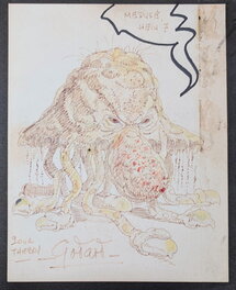 Christian Godard - Monstre-Méduse - Illustration originale