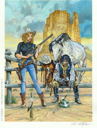 Gil Formosa - Blueberry & CHIHUAHUA PEAL CORAL - Original Illustration