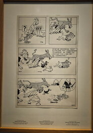 La planche originale exposée au Musée Hergé