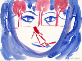 Charles Berberian - Dessiner en concert - dessin original inédit ref.47 - Illustration originale