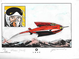 Dino Attanasio - Ex libris aquarellé à la main par Dino Attanasio - Color guide