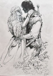 Rosinski - Thorgal Rosinski illustration grand format 29 cm sur 40 - Illustration originale