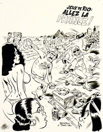 Julien/CDM - Fluide Glacial – Couverture  » Jeux de RIO  » – Illustration originale – Julien Solé - Couverture originale