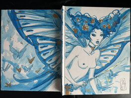 Olivier Ledroit - Blanckcover - Au dela des contrées du crépuscule - Original Illustration