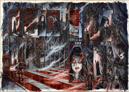 Olivier Ledroit - Double page - Hellfire Club - Comic Strip