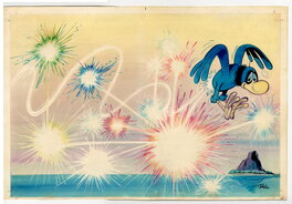 Jean Roba - Roba : Le Boumptéryx, Couverture du journal Spirou - Couverture originale