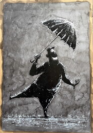 Stéphane Sénegas - Lucien danse sous la pluie - Illustration originale