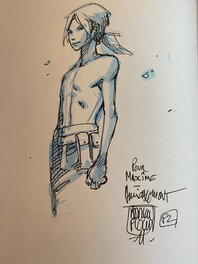 Adrien Floch - Floch, illustration originale, Portrait de Narvath, "Les Naufragés d'Ythaq, l'Impossible Vérité". - Planche originale