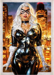 Rafa Schneider - Black cat - Illustration originale