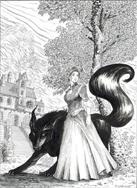 François Gomès - La Belle et le loup - Original Illustration