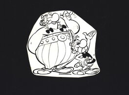 Albert Uderzo - Uderzo : Astérix, Strip utilisé pour une couverture d'un album prototype Dargaud. - Couverture originale
