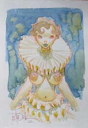 Jean-Baptiste Andréae - Circus Girl - Illustration originale