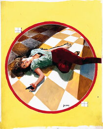 Carlo Jacono - Carlo Jacono cover art for Giallo Mondadori 985 "Il più antico movente del mondo - Dolores Hitchens" 1967 - Original Cover