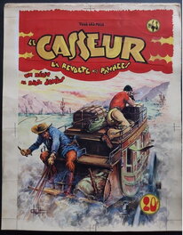 Chott - Chott ( Pierre Mouchot ) couverture originale couleurs directes , récit complet paru en 1950 , Big Bill le Casseur n°48 . - Original Cover