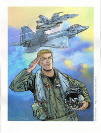 Gil Formosa - BUCK DANNY Couverture alternative SPIROU - Couverture originale