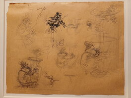 André Franquin - Dessins préparatoires - Original art