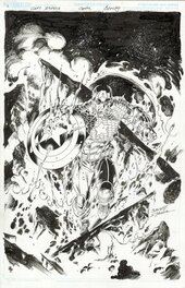 Mark Bagley - Captain America - AAFES #17 Cover - Couverture originale