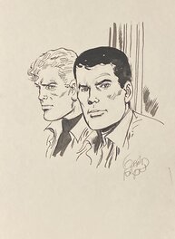 Gérald Forton - Gérald Forton, illustration originale, Bob Morane & Bill Ballantine. - Illustration originale