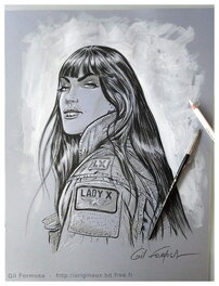 Gil Formosa - Buck DANNY - LADY X - Illustration originale