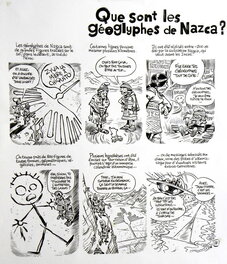julien solé - Zéropédia » Qu’est-ce que les Géogliphes de Nazca ? » – Planche originale – Julien Solé / Fabcaro - Comic Strip