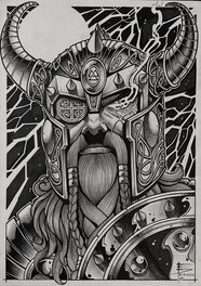 Edson Passos - Odin - Illustration originale