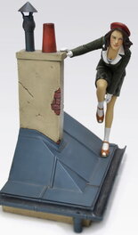 Le VOL DU CORBEAU: JEANNE SUR LES TOITS DE PARIS - statuette en résine 24 cm Le VOL DU CORBEAU: JEANNE SUR LES TOITS DE PARIS - statuette en résine 24 cm