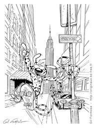 Gil Formosa - Marsupilami NEW YORK - Planche originale