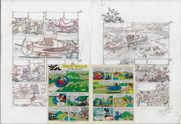 José Maria Millet Lopez - Millet - Donald Duck - Original Comic Sketchpages & Original Published Page - Comic Strip