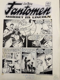 César Spadari - Fantomen “ The Assassination of President Lincoln” - Planche originale
