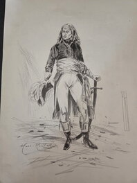 Illustration originale au stylo de Marc-Renier