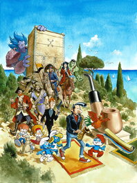 Pierre Taranzano - Affiche festival BD de Cogolin - Illustration originale