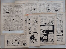 Franco Aloisi - Aloisi Franco (Alois Franc ou Aloïs - Atelier Chott) Giocondo 8 Planche Originale Encre Chine ,Rancho 21 S.E.R 1956 petit format - Planche originale
