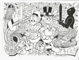 Don rosa - Don Rosa Uncle Scrooge and Donald Duck Hall of Fame Cover n. 8 - Original Cover