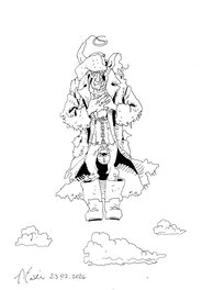 Andrzej Łaski - Ascension de Jakub Wędrowycz / Wniebowstąpienie Jakuba Wędrowycza ;-) - Illustration originale