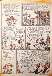 Bonux-Boy capture l'homme-singe, page 7 - mise en couleur sur calque Bonux-Boy capture l'homme-singe, page 7 - mise en couleur sur calque