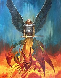 Manuel Sanjulián - Archangel St Michael - Planche originale